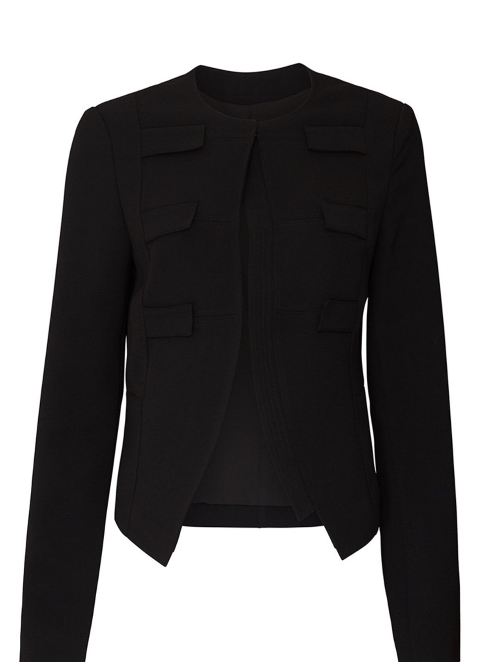Derek Lam 10 Crosby Black Military Blazer - Picture 2 of 6